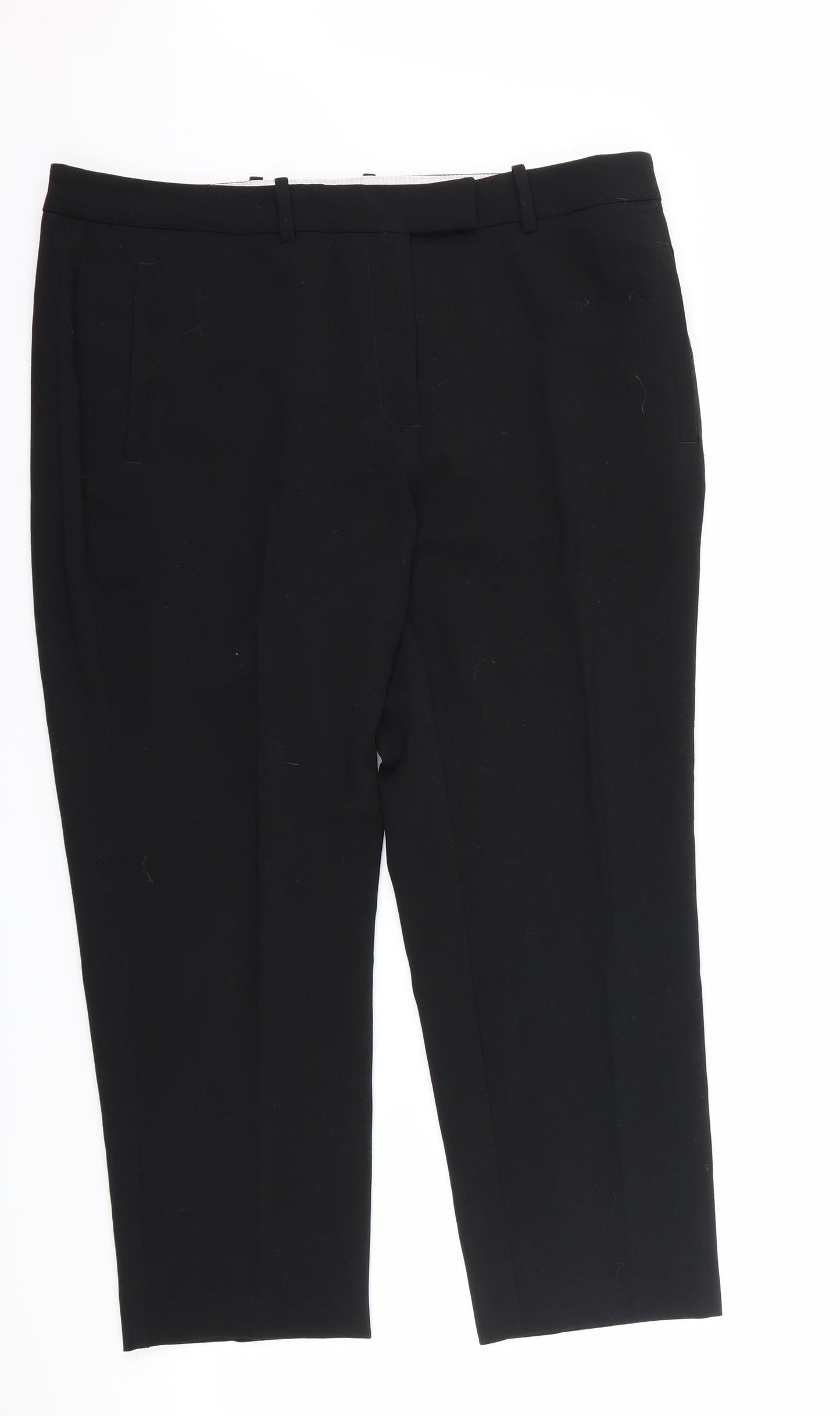 TU Womens Black   Trousers  Size 14 L23 in