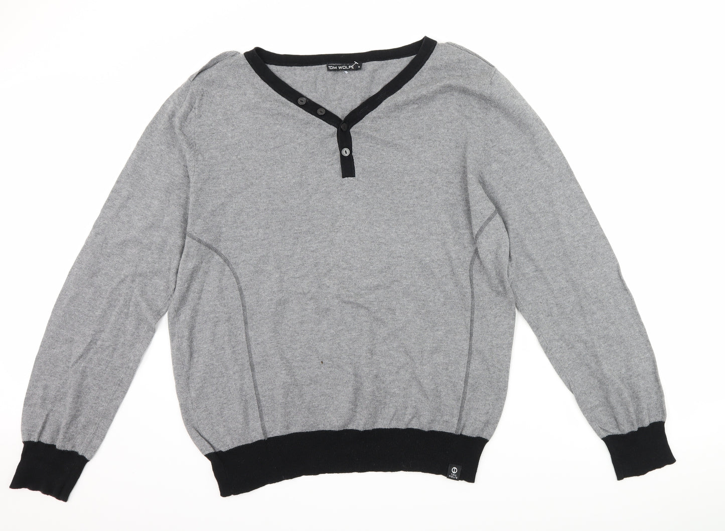 Tom Wolfe Mens Grey   Pullover Jumper Size XL