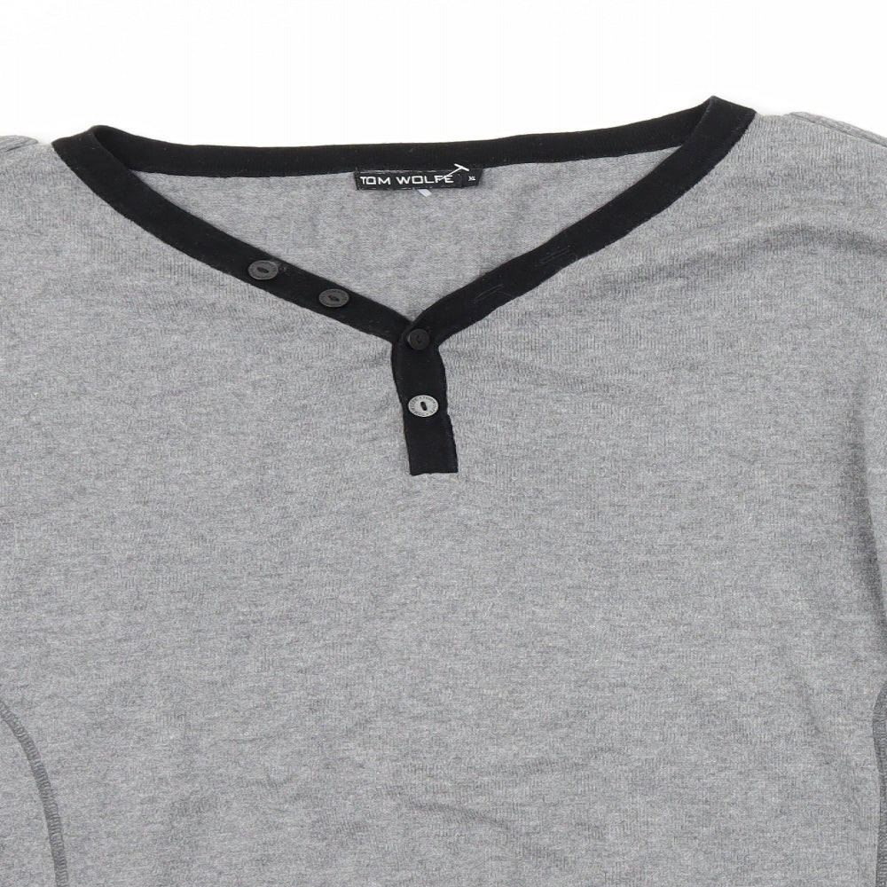 Tom Wolfe Mens Grey   Pullover Jumper Size XL
