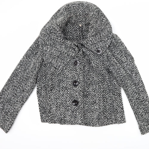 EWM Womens Black Herringbone  Jacket  Size 14