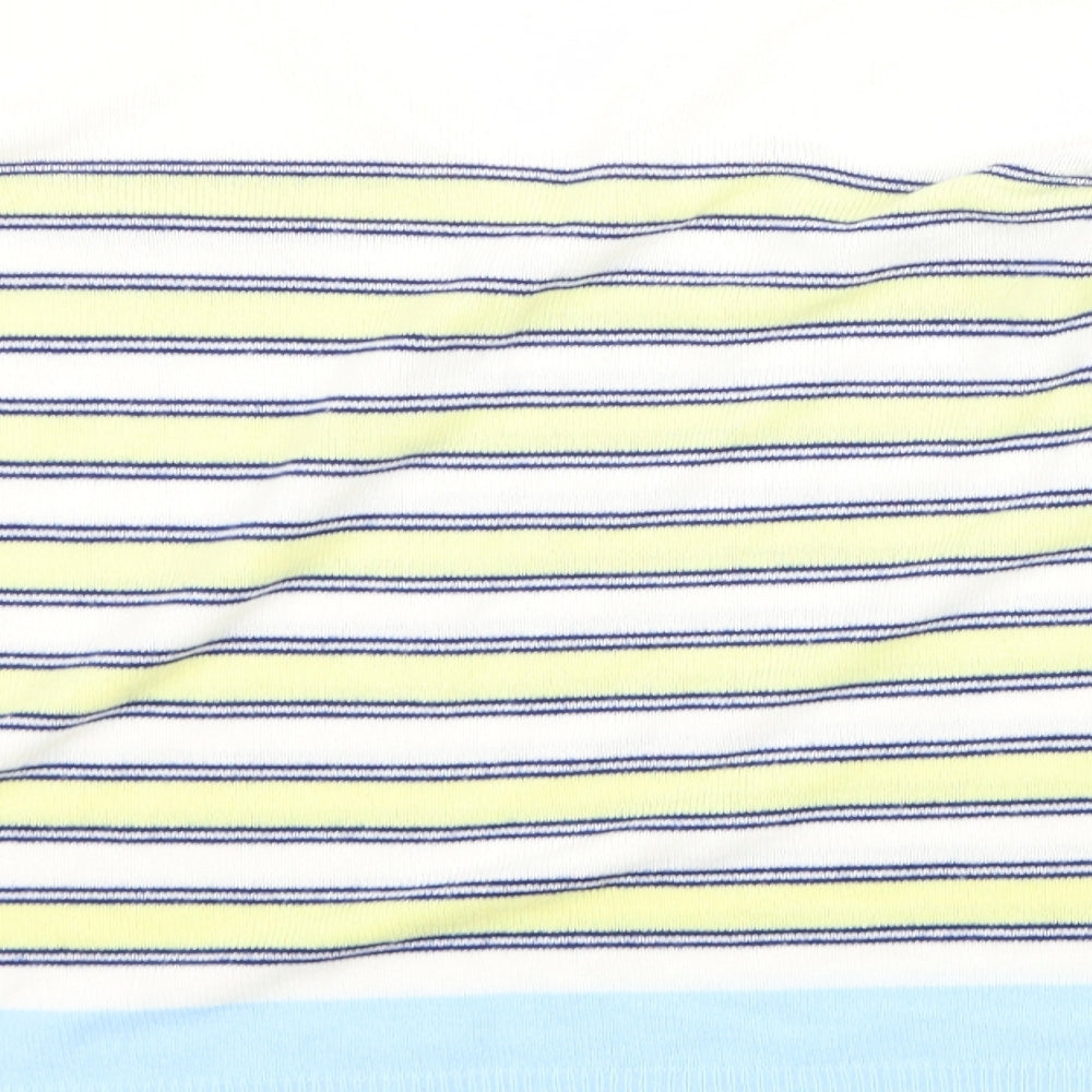 Marks and Spencer Womens White Striped  Pullover Jumper Size 14