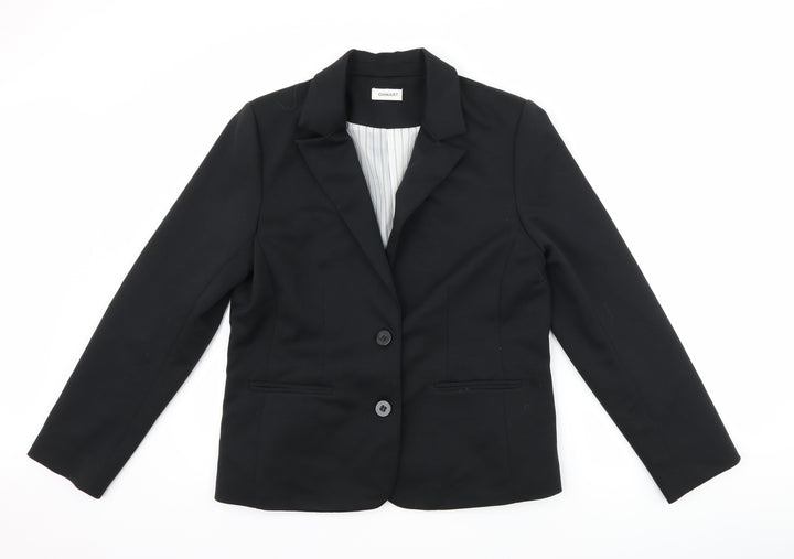 Damart Womens Black Jacket Suit Jacket Size 14