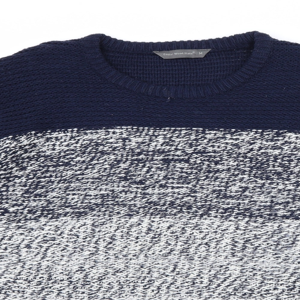 Cedar Wood State Mens Blue   Pullover Jumper Size M