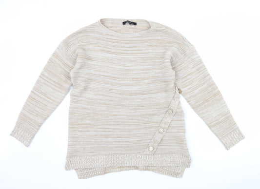 Front view of Peacocks women’s brown jumper, size S