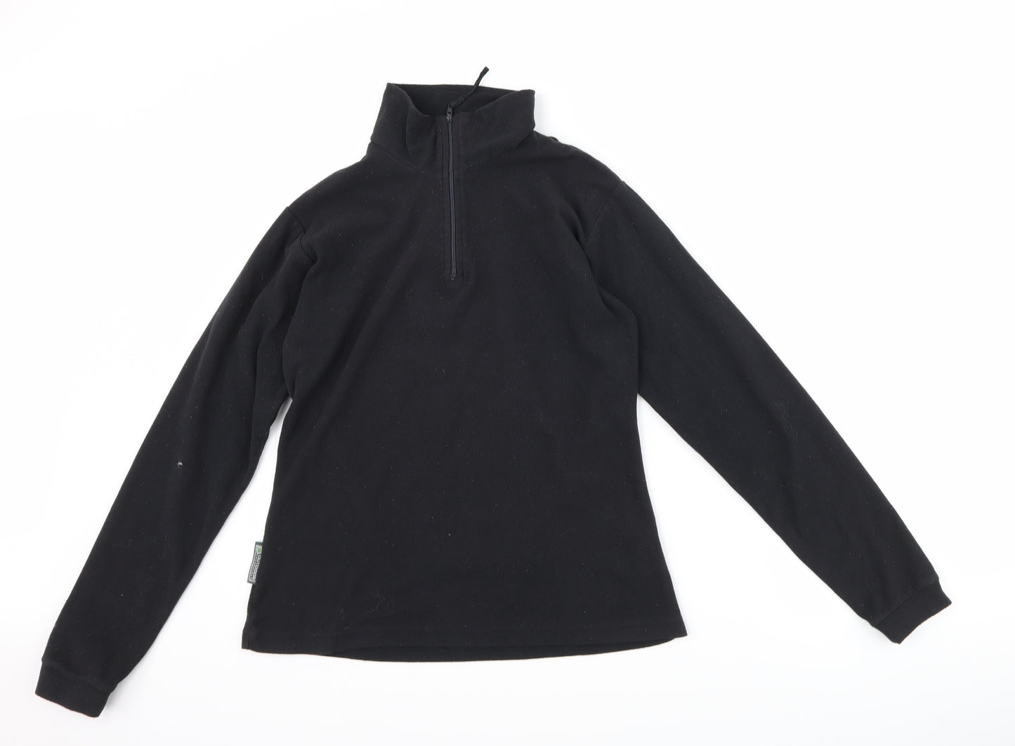 Outdoor Essentials Womens Black  Fleece Jacket  Size 8