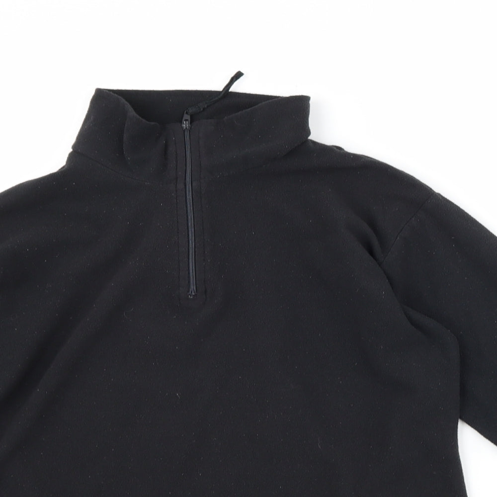 Outdoor Essentials Womens Black  Fleece Jacket  Size 8