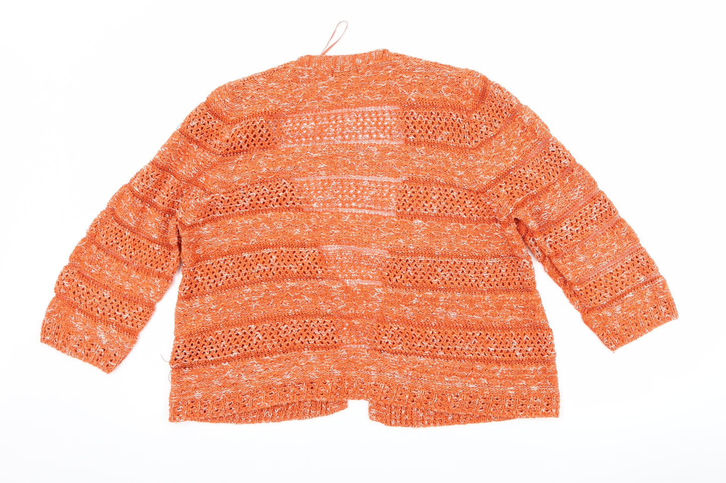 M&Co Womens Orange   Cardigan Jumper Size L