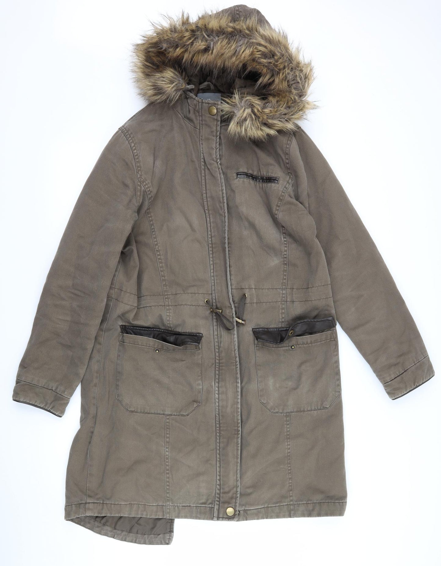 South Womens Brown   Trench Coat Coat Size 14