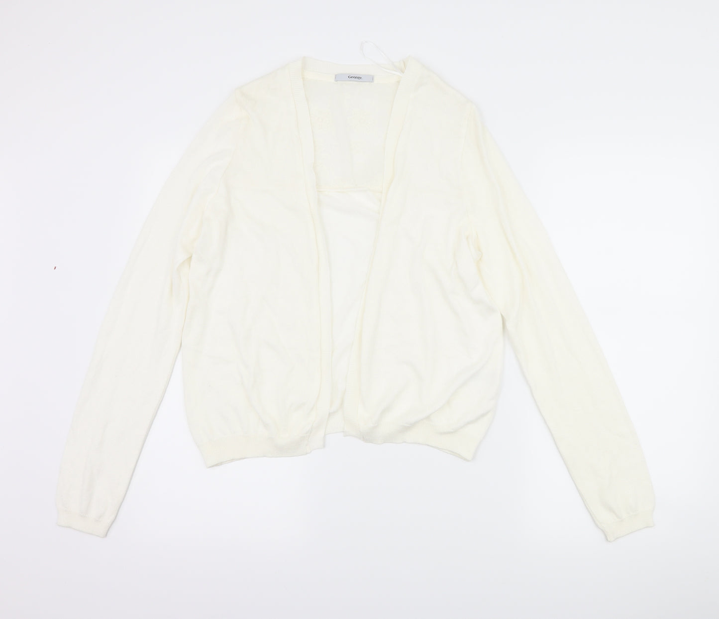 George Womens Ivory Floral  Cardigan Jumper Size 14
