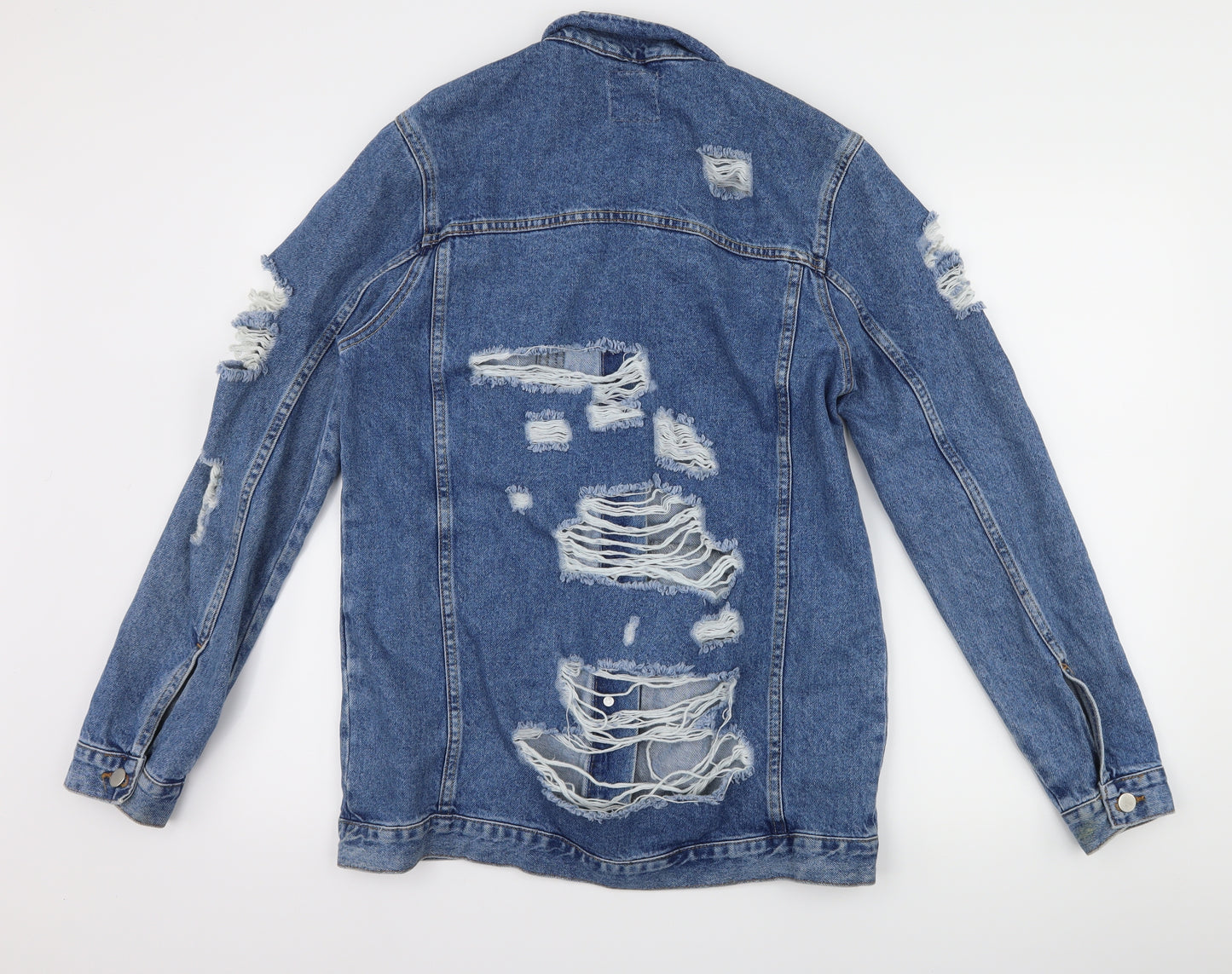 DENIM CO Womens Blue  Denim Jacket  Size 8  - distressed