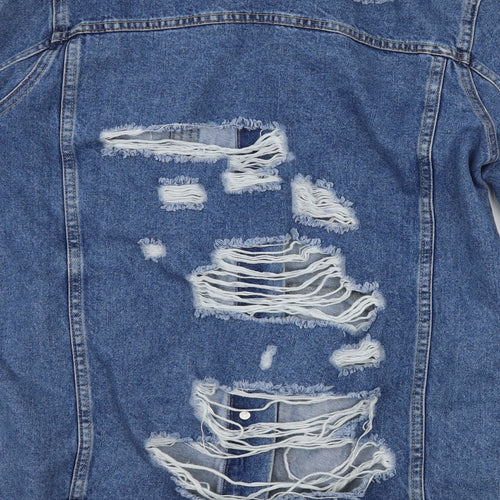 DENIM CO Womens Blue  Denim Jacket  Size 8  - distressed