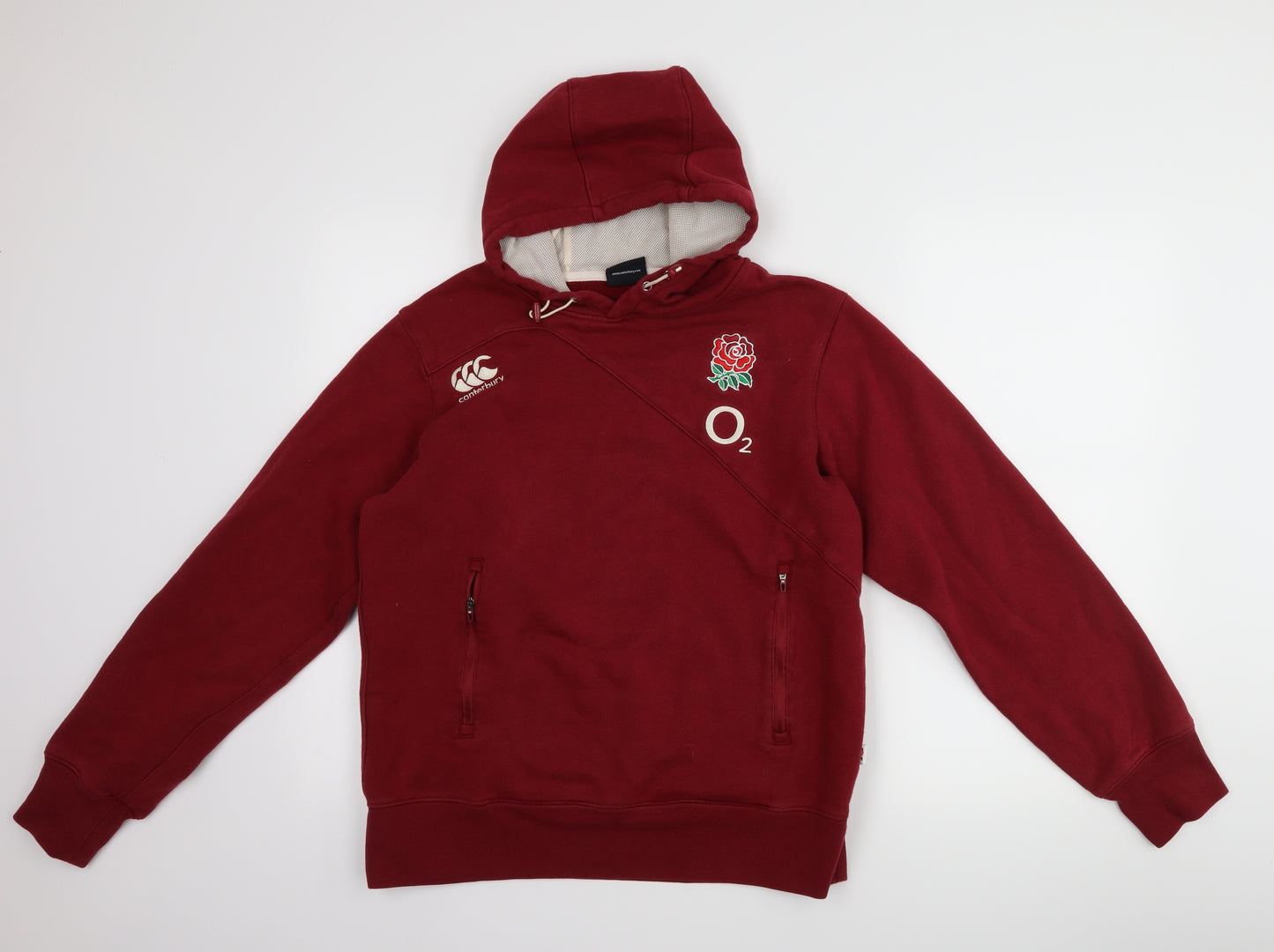 Canterbury Mens Red   Pullover Hoodie Size S  - England Rugby