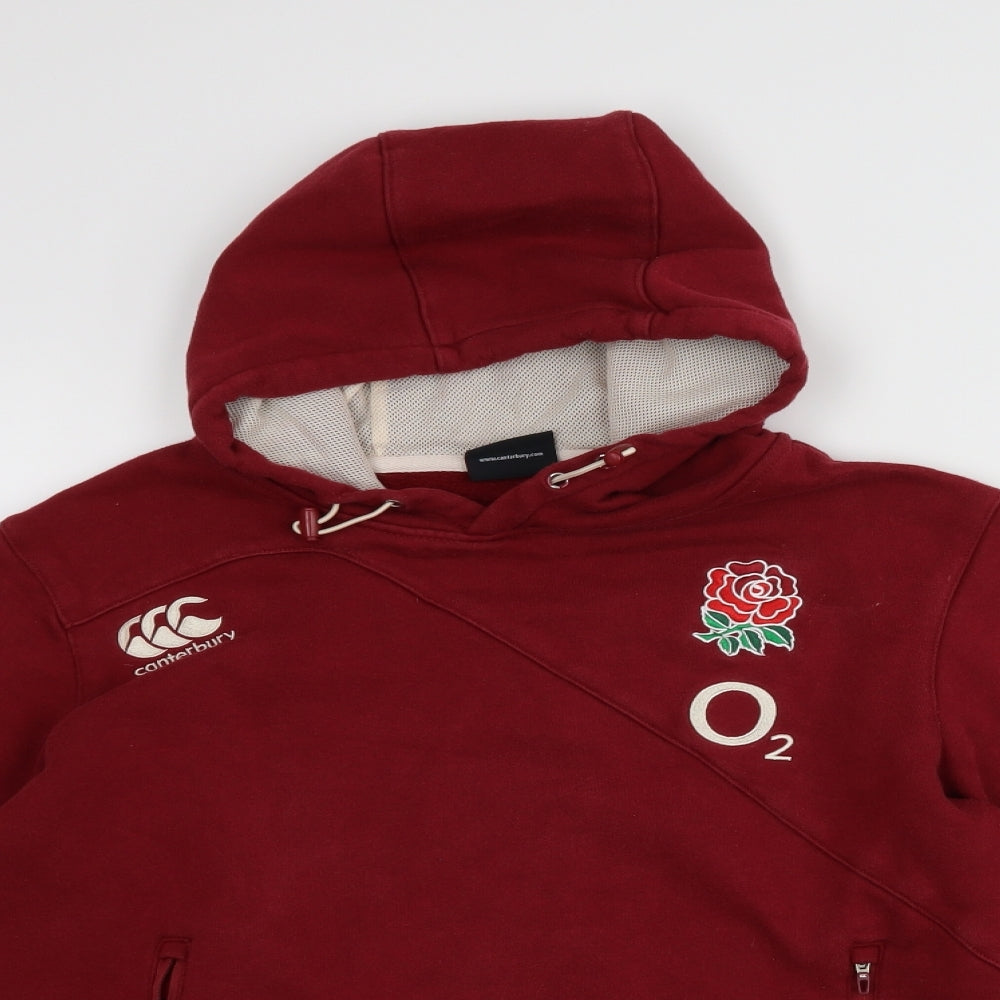 Canterbury Mens Red   Pullover Hoodie Size S  - England Rugby