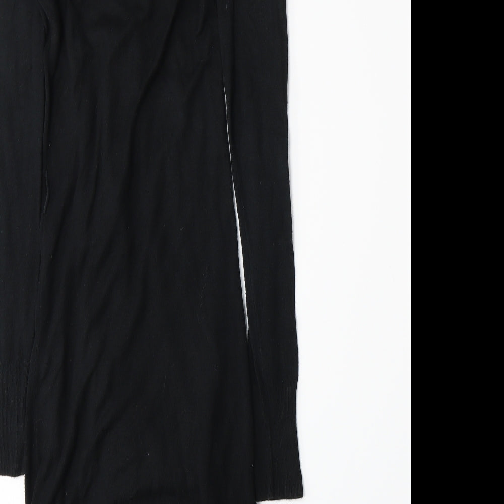 Krisp Womens Black  Knit Cardigan Jumper Size M