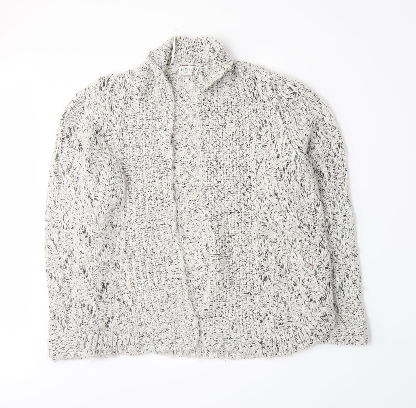 Marks and Spencer Womens Grey  Knit Cardigan Jumper Size 14