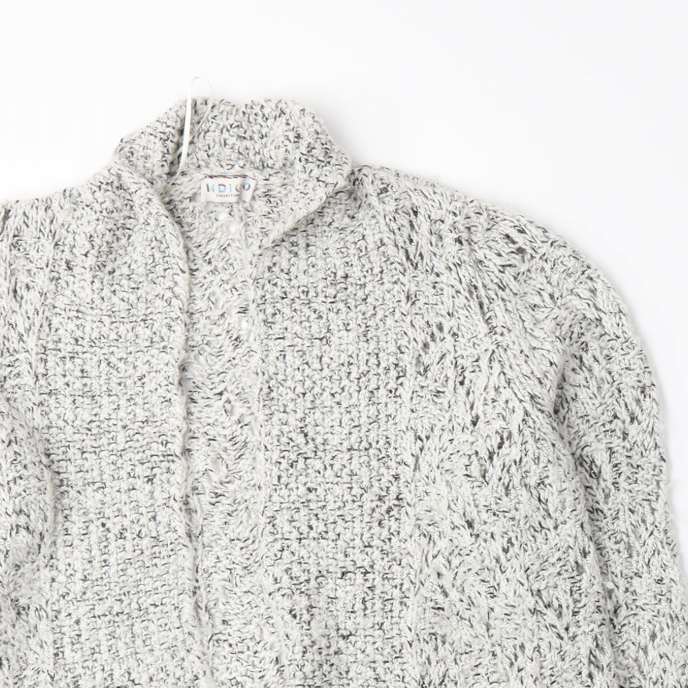 Marks and Spencer Womens Grey  Knit Cardigan Jumper Size 14