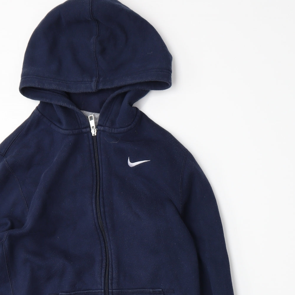 Nike Boys Blue  Jersey Full Zip Hoodie Size 12-13 Years