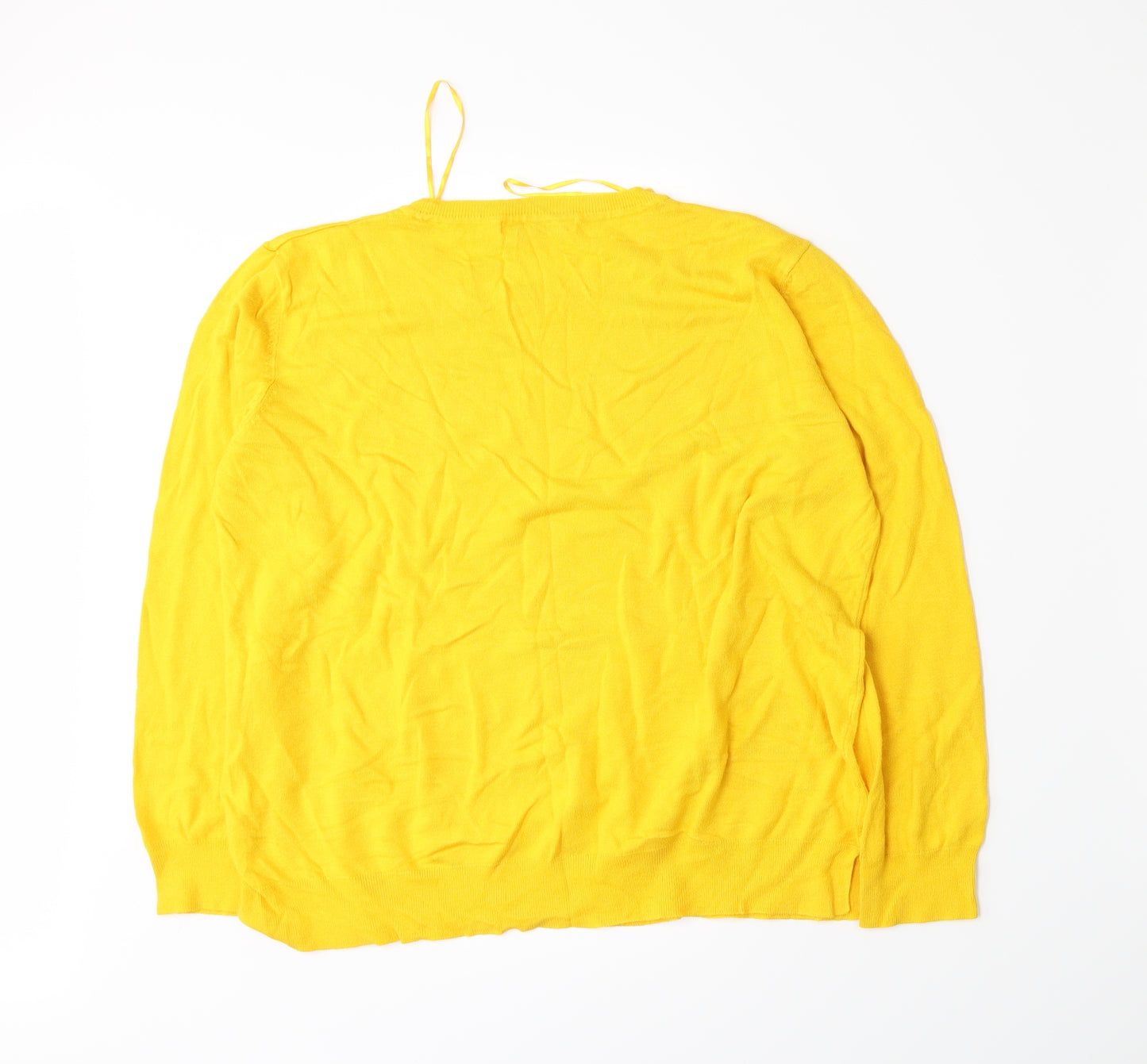 George Womens Yellow  Knit Pullover Jumper Size 18