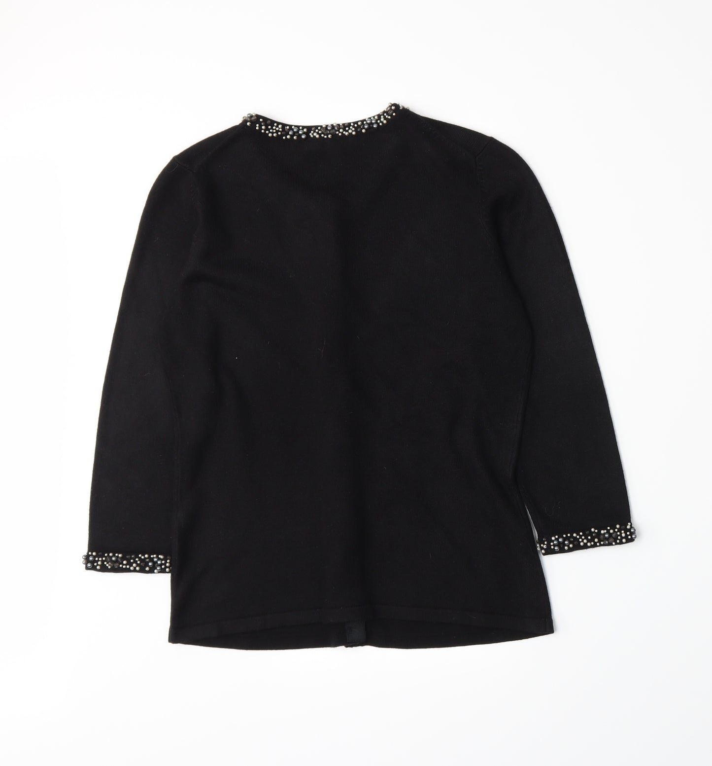 Autograph Womens Black  Knit Cardigan Jumper Size 10