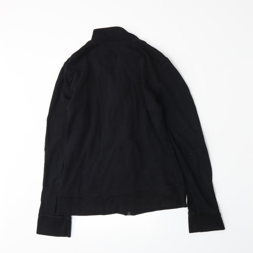 TU Womens Black  Jersey Full Zip Sweatshirt Size 8