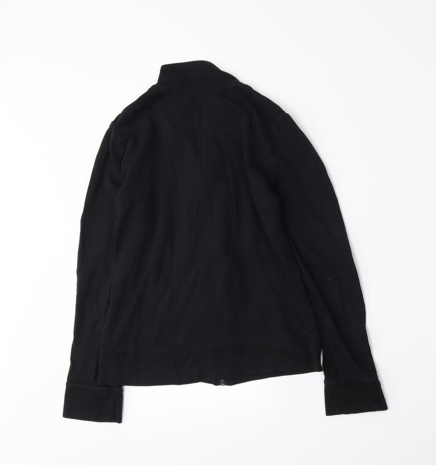 TU Womens Black  Jersey Full Zip Sweatshirt Size 8