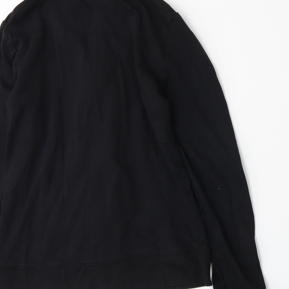 TU Womens Black  Jersey Full Zip Sweatshirt Size 8