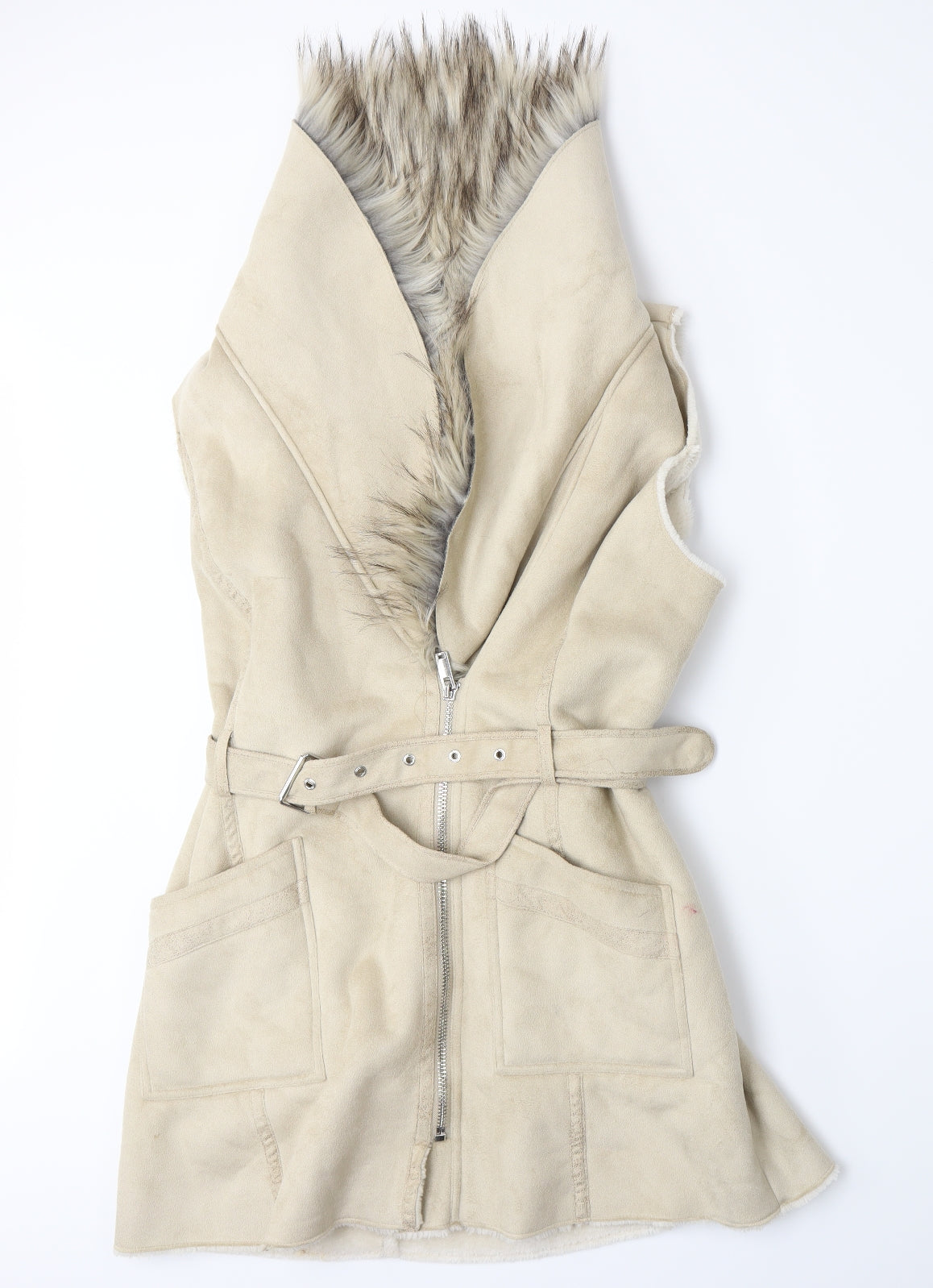 F&F Womens Beige   Jacket Waistcoat Size 16