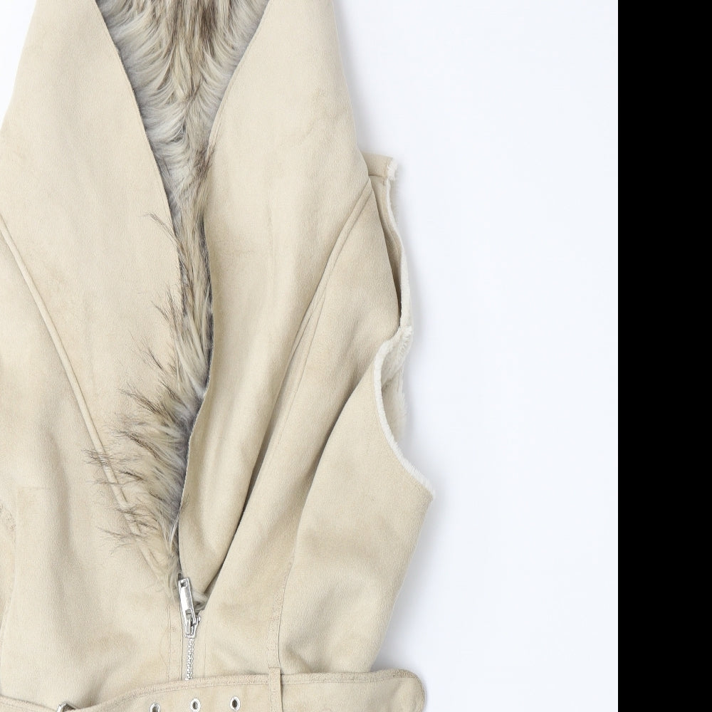 F&F Womens Beige   Jacket Waistcoat Size 16