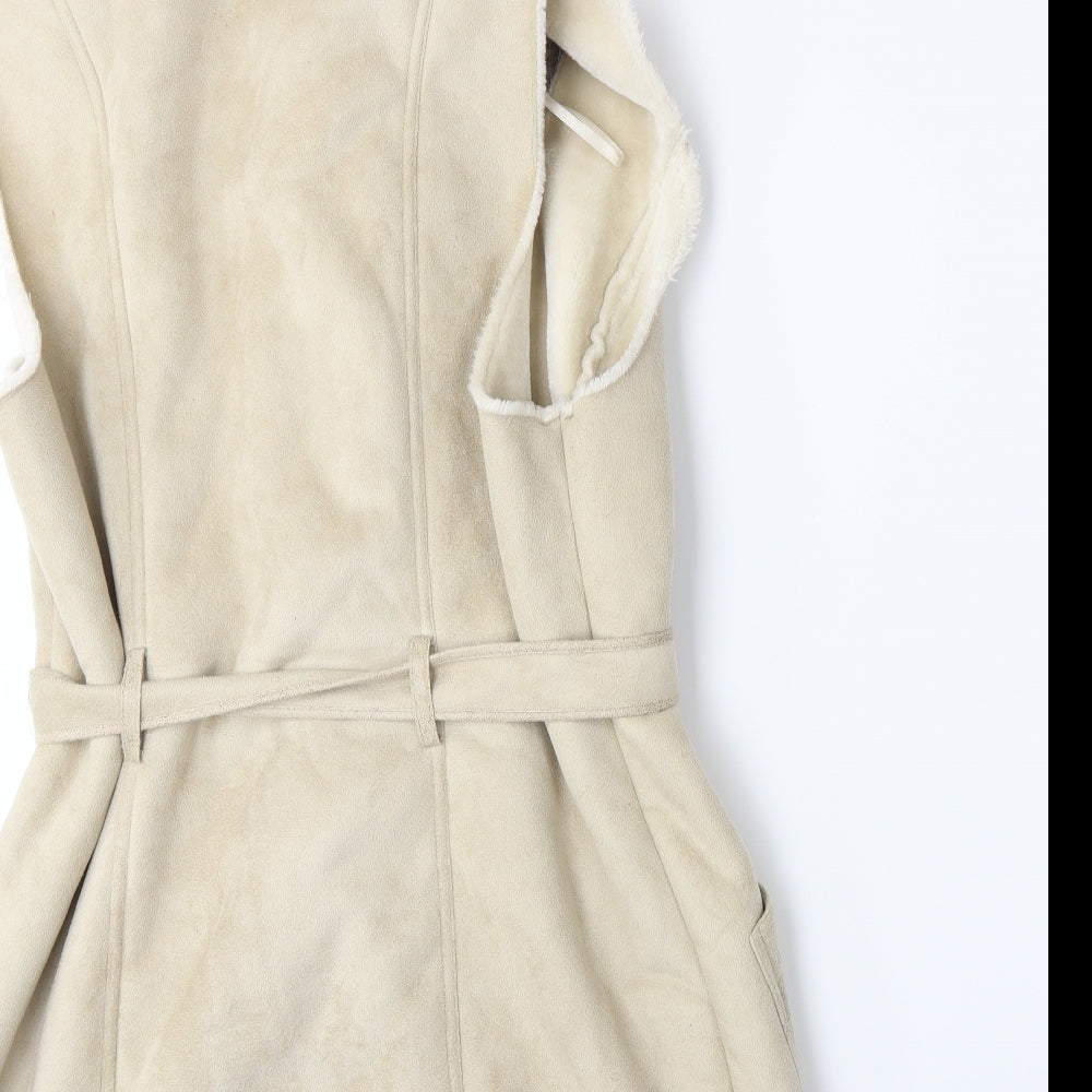 F&F Womens Beige   Jacket Waistcoat Size 16