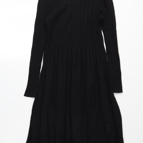 PLANET Womens Black  Knit Shirt Dress  Size M