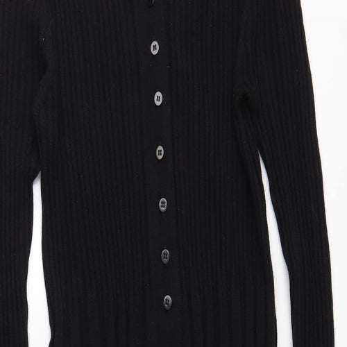 PLANET Womens Black  Knit Shirt Dress  Size M