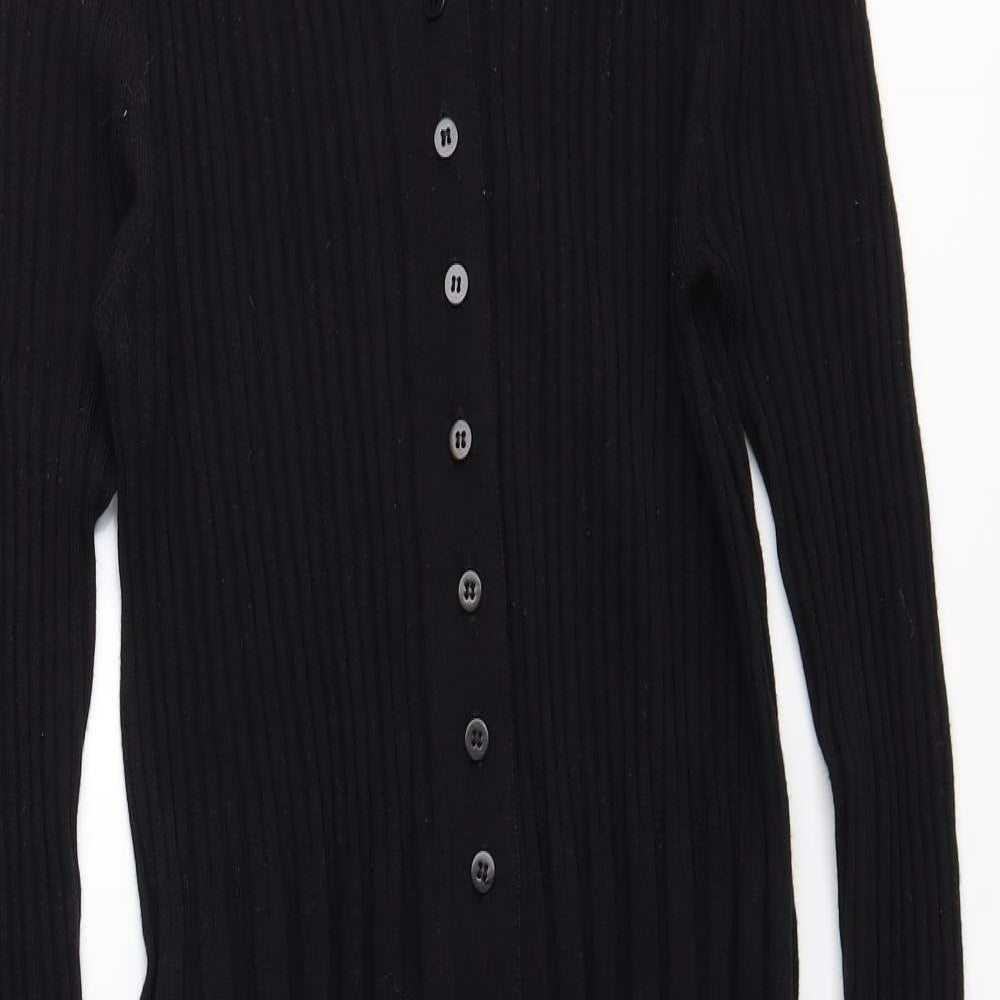 PLANET Womens Black  Knit Shirt Dress  Size M