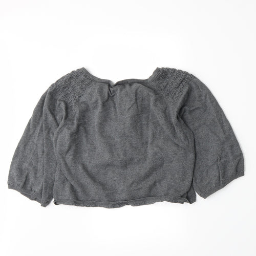 Peppercorn Womens Grey  Knit Cardigan Jumper Size M