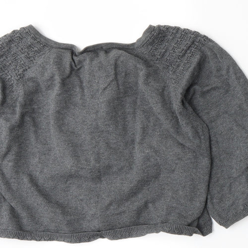 Peppercorn Womens Grey  Knit Cardigan Jumper Size M