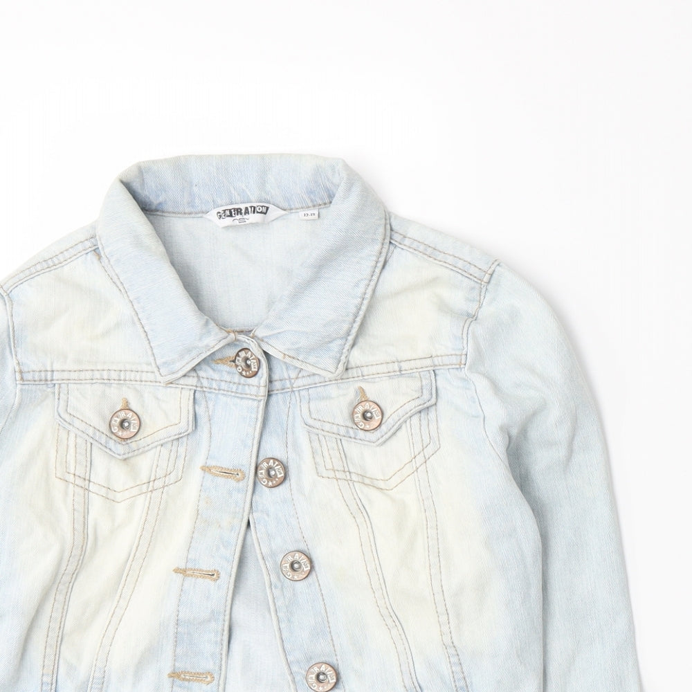 New Look Girls Blue  Denim Jacket  Size 12-13 Years