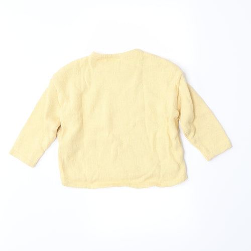 Zara Girls Yellow  Knit Pullover Jumper Size 12-18 Months