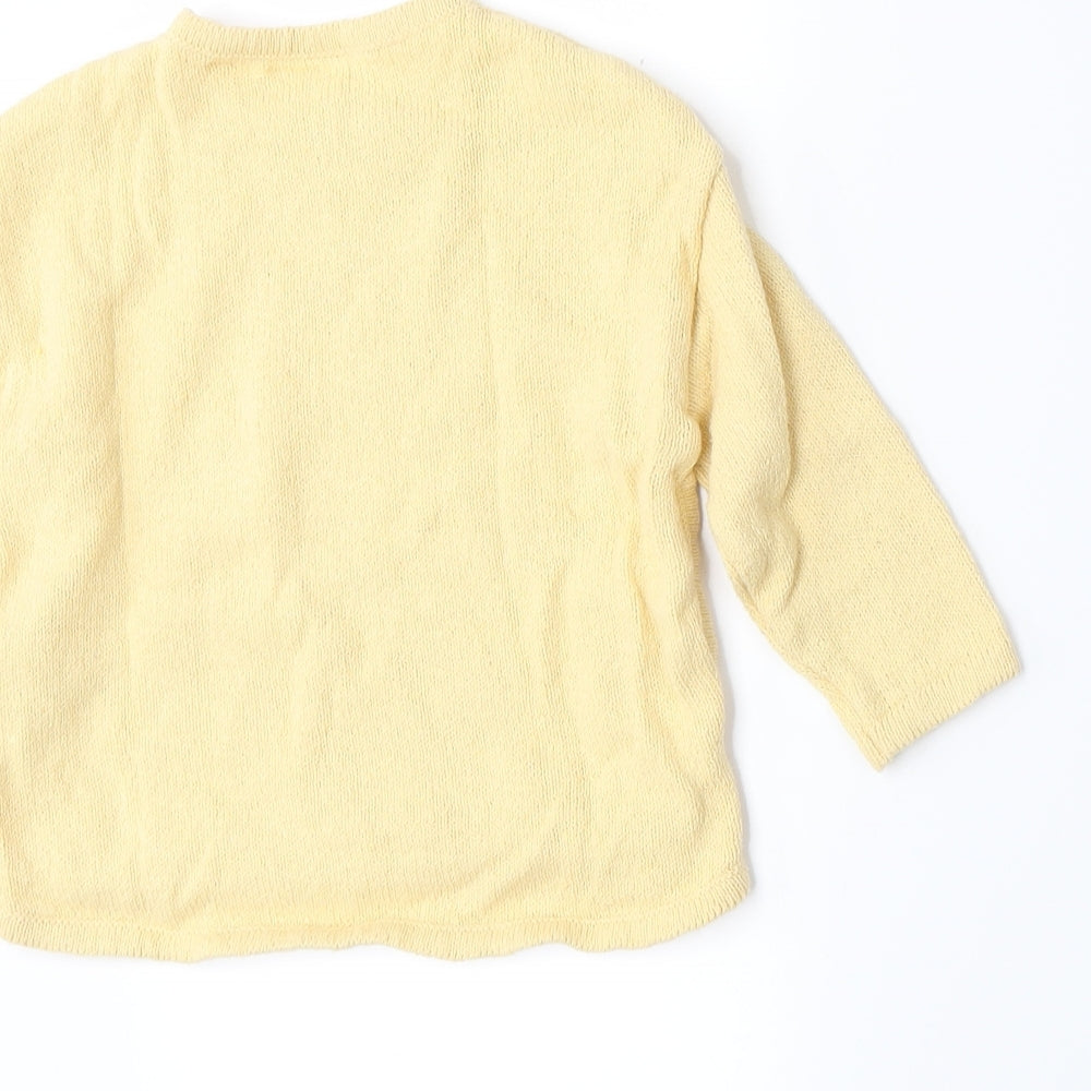 Zara Girls Yellow  Knit Pullover Jumper Size 12-18 Months