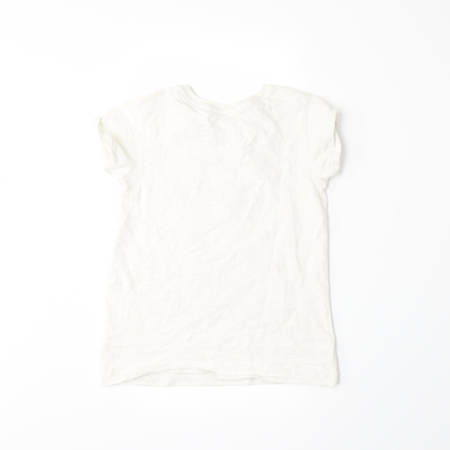 George Girls White  Jersey Basic T-Shirt Size 6-7 Years