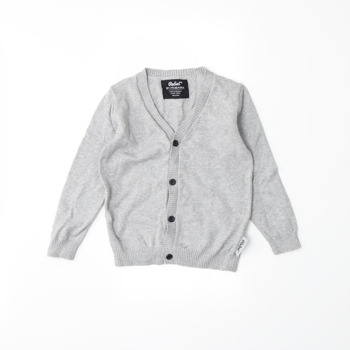 Primark Womens Grey  Knit Cardigan Jumper Size S  - Ages 4-5