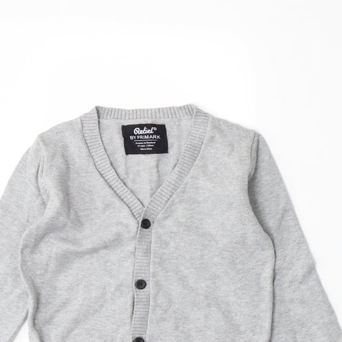 Primark Womens Grey  Knit Cardigan Jumper Size S  - Ages 4-5