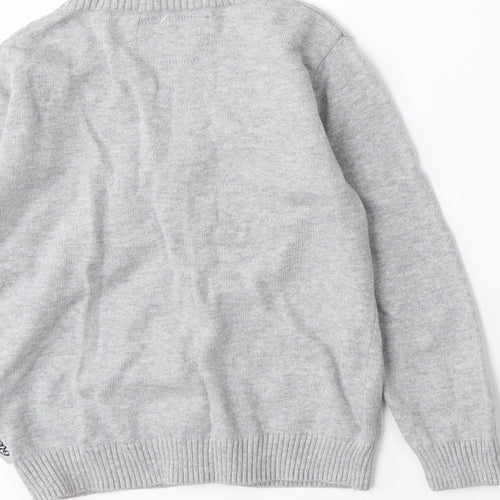 Primark Womens Grey  Knit Cardigan Jumper Size S  - Ages 4-5