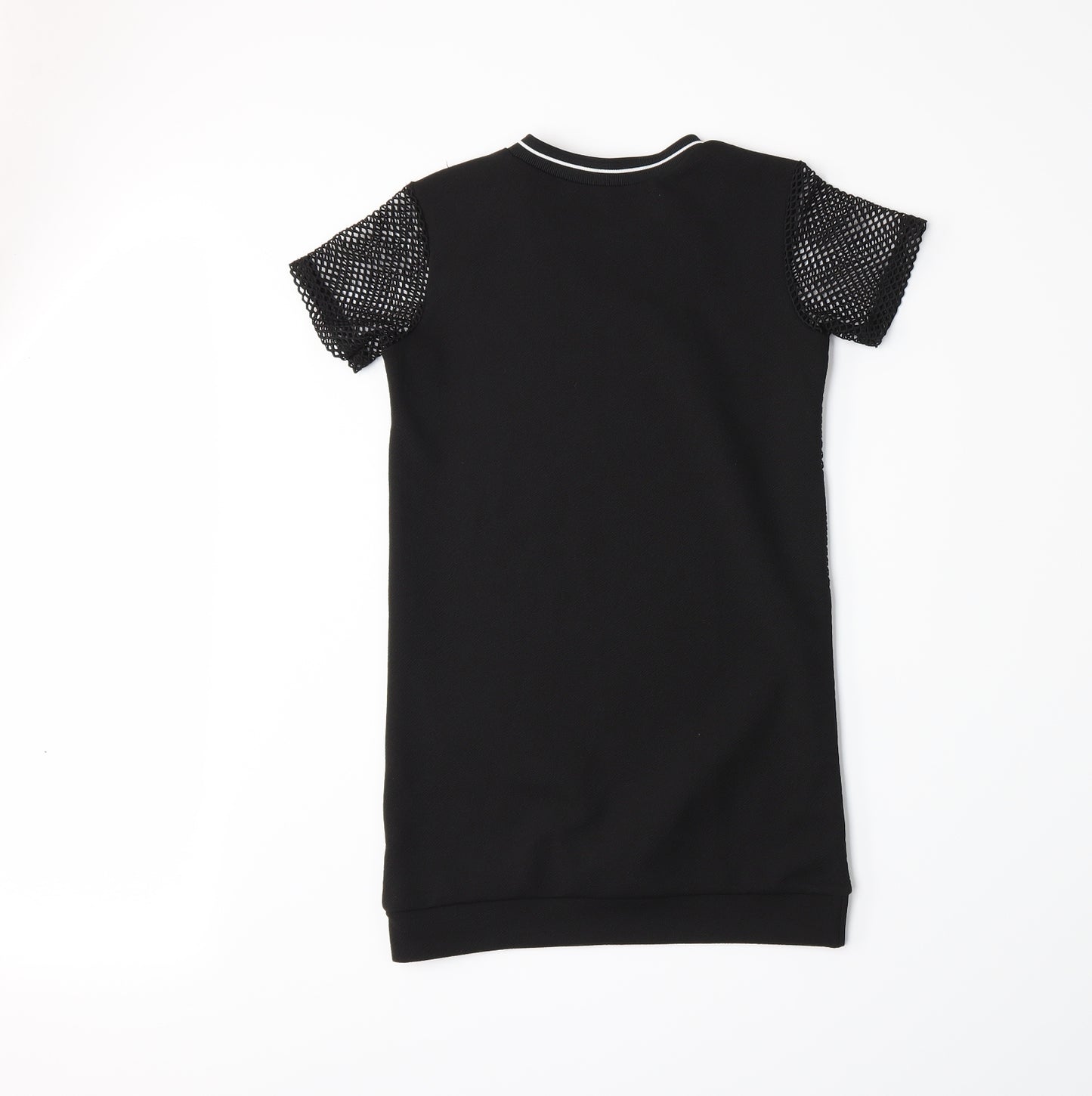 D'lisle Girls Black Floral  Basic T-Shirt Size 7 Years
