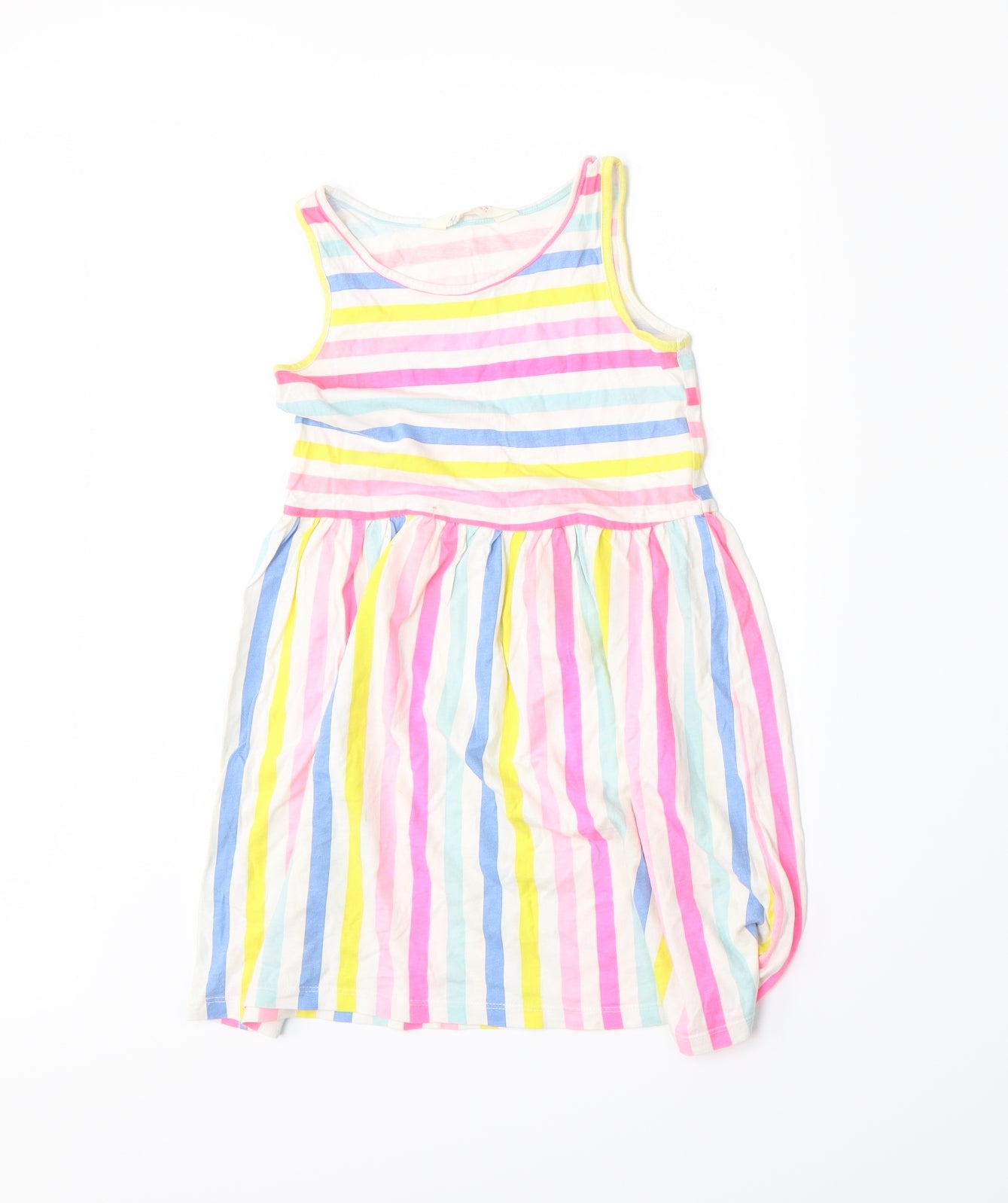 H&M Girls Multicoloured Striped  A-Line  Size 6-7 Years