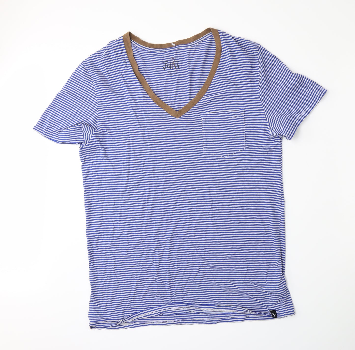 Juri Mens Blue Striped   T-Shirt Size XL