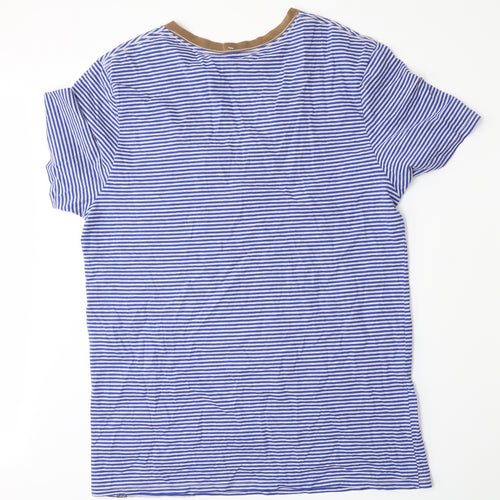 Juri Mens Blue Striped   T-Shirt Size XL
