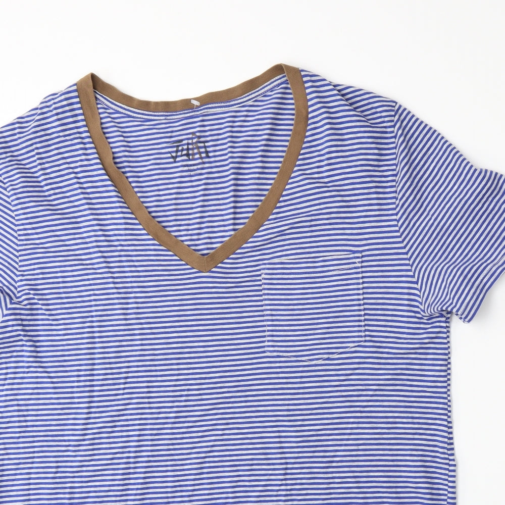 Juri Mens Blue Striped   T-Shirt Size XL