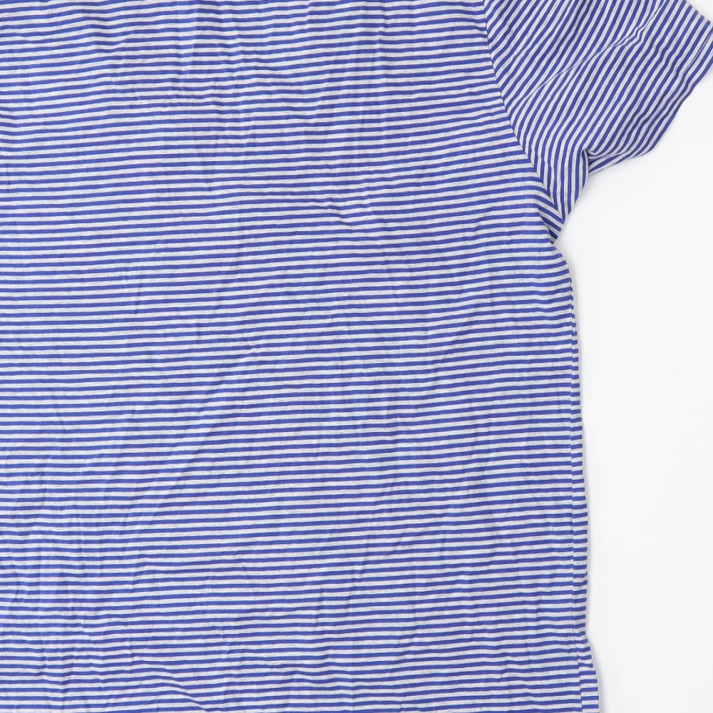 Juri Mens Blue Striped   T-Shirt Size XL