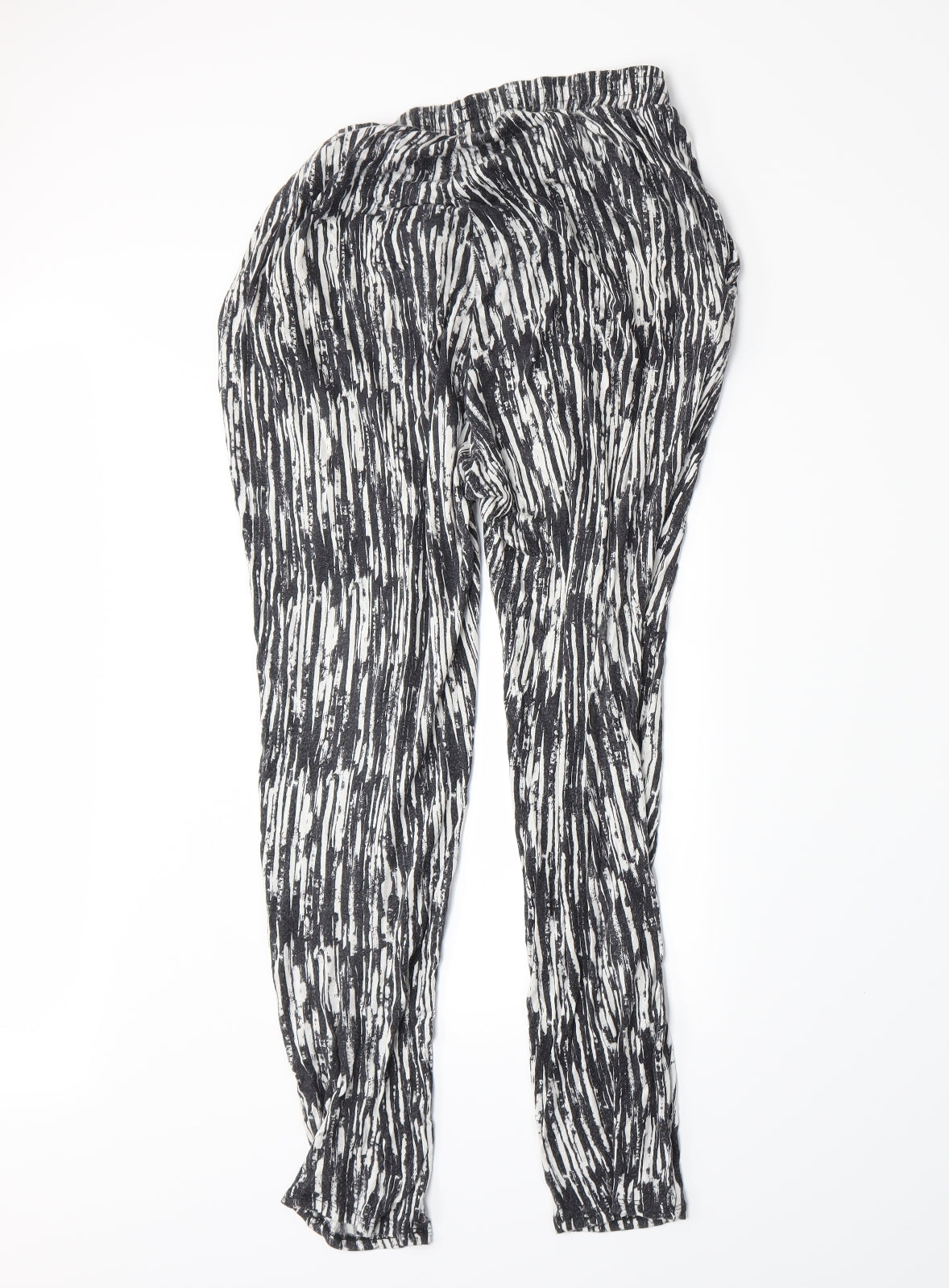 H&M Womens Grey Striped  Trousers  Size S L26 in