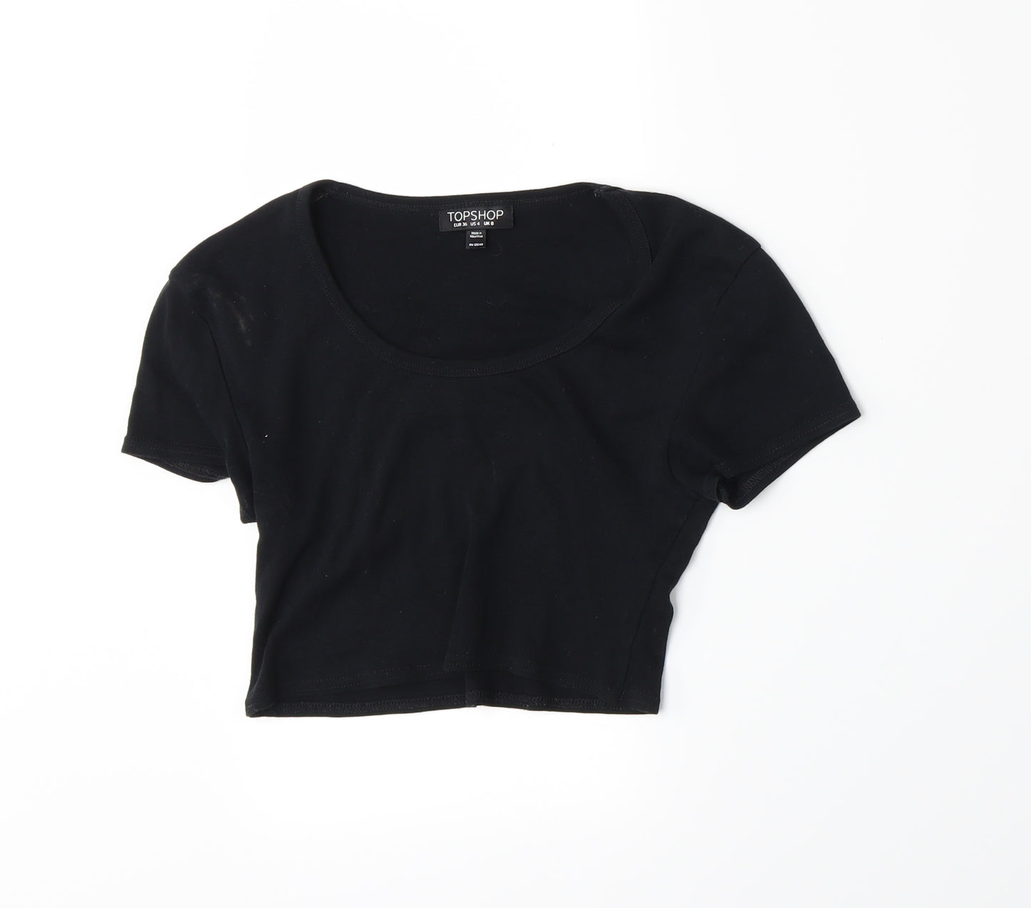 Topshop Womens Black   Basic T-Shirt Size 8