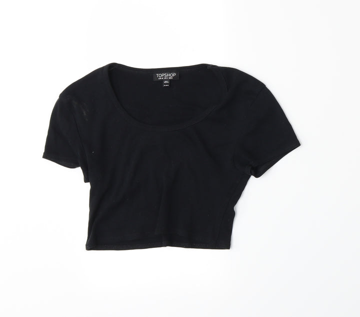 Topshop Womens Black   Basic T-Shirt Size 8